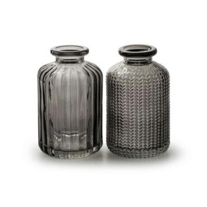 Glasvase m�rkegr�