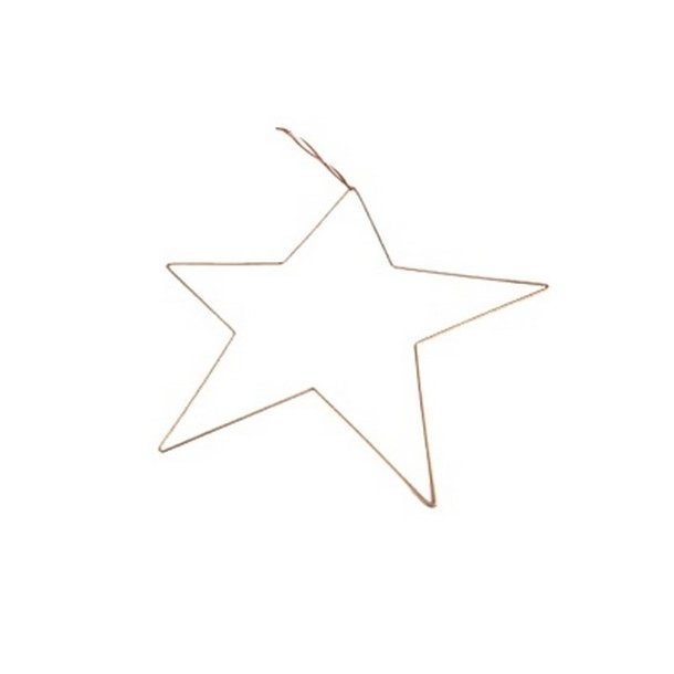 Metalstjerne 20 cm guld