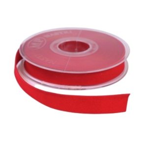 Velourb�nd r�d dobbelt 15mm 