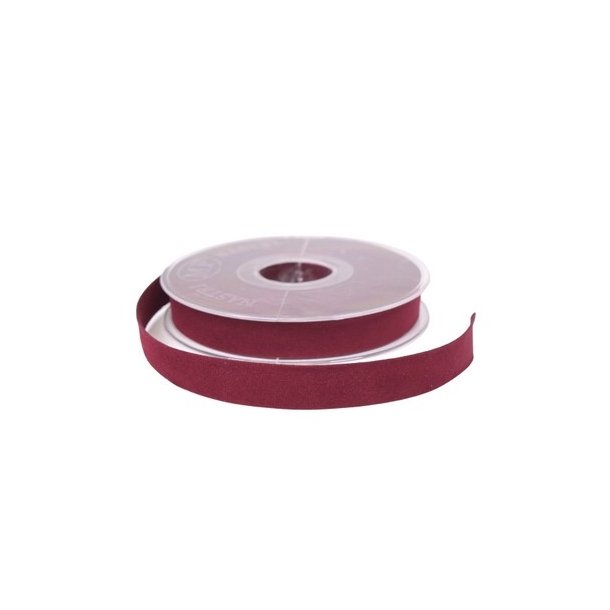 Velourb�nd bordeaux dobbelt 15mm 