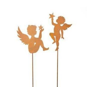 Metal engle rust p� pind s�t