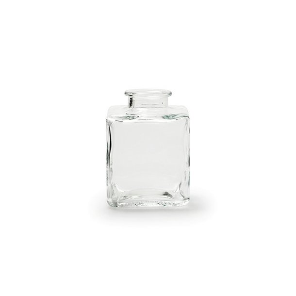 Flaske firkantet 10x7x7 cm klar
