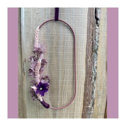 Metalring 30 cm oval rosa