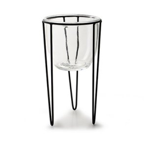 Glassk�l med jernstativ 25 cm