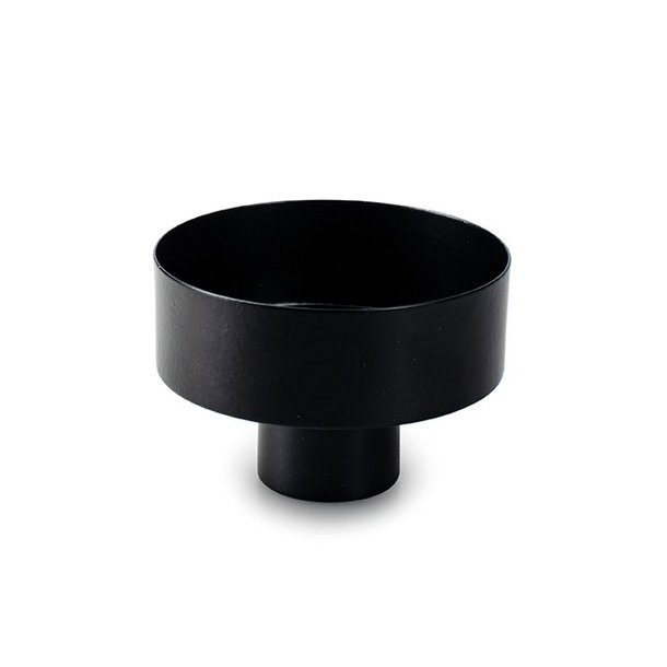 Lysholder metal sort 7 cm