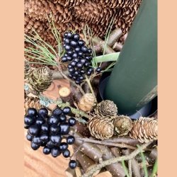 Lysholder metal sort 7 cm