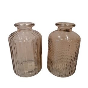 Glasvase beige s�t