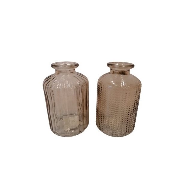 Glasvase beige s�t