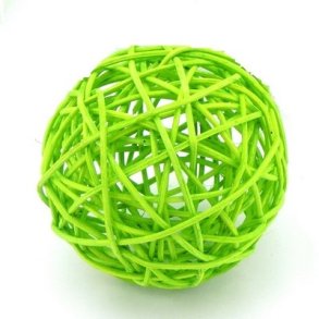 Rattan kugle �10 lime