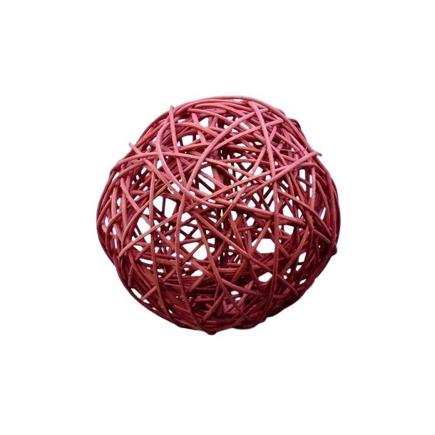 Rattan kugle �12 gl. rosa