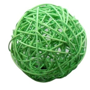 Rattan kugle �10 aqua gr�n