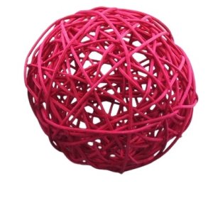 Rattan kugle �12 pink