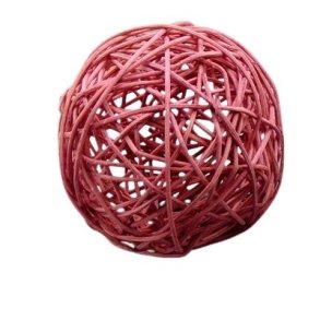 Rattan kugle �12 rosa