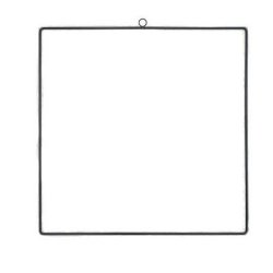 Metalramme 30x30 cm 3,5 mm sort