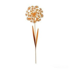 Metal Blomst 95 cm rust p� stilk