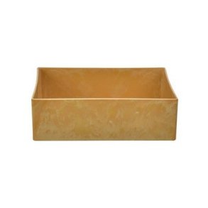 Firkantet fad 20 cm sand