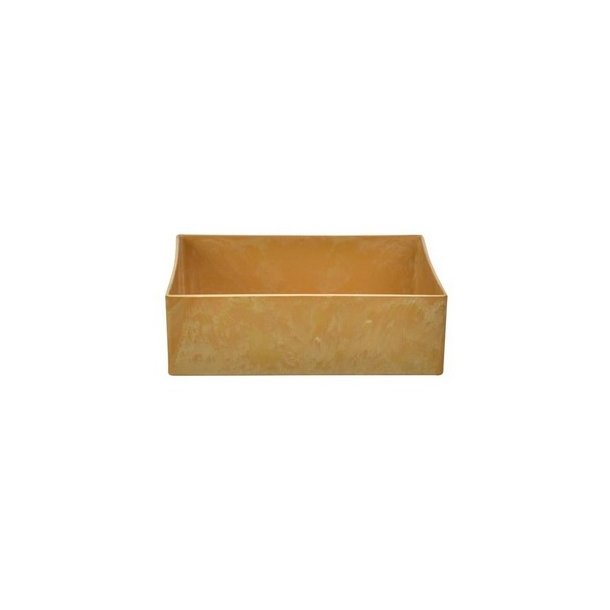 Firkantet fad 20 cm sand