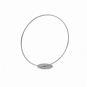 Metalring 30 cm med fod s�lv