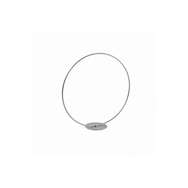 Metalring 30 cm med fod s�lv