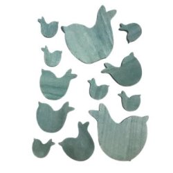 Tr� Sjove Fugle bl� ass.