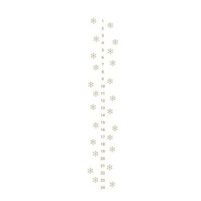 Snowy kalendertal 21 cm. guld