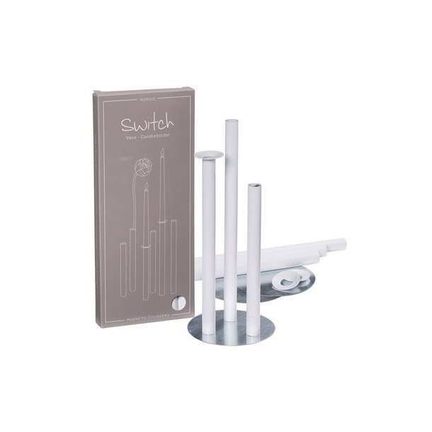 Switch vase - lyseholder hvid