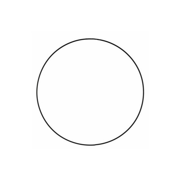 Metalring 35 cm sort lakeret 