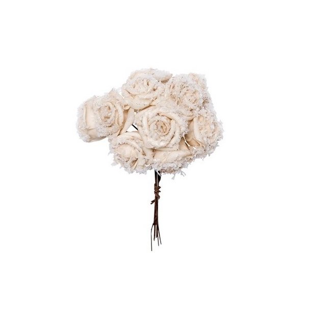 Skumrose 2.5 cm frosted creme pr. rose.