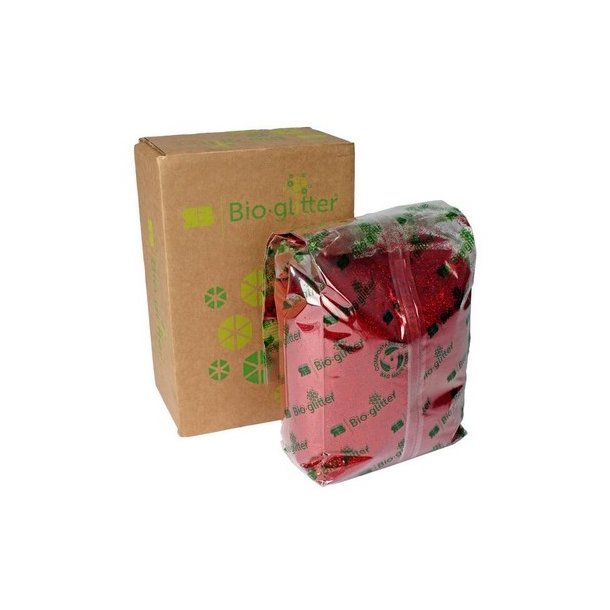 Glitter R�d Fin Bio 50 gram.