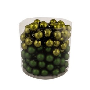 Glaskugle Gr�n 20 mm p� wire 140 stk