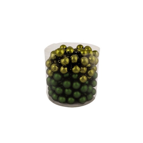 Glaskugle Gr�n 20 mm p� wire 140 stk