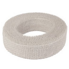 Juteb�nd 50 mm hvid pr meter