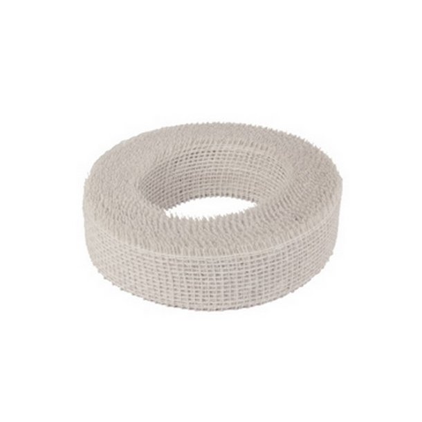 Juteb�nd 50 mm hvid pr meter