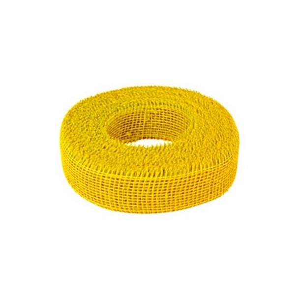 Juteb�nd 50 mm gul pr meter