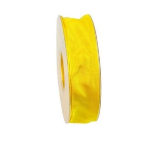 Kr�lb�nd m wire i kanten 40 mm Citron gul 25 meter
