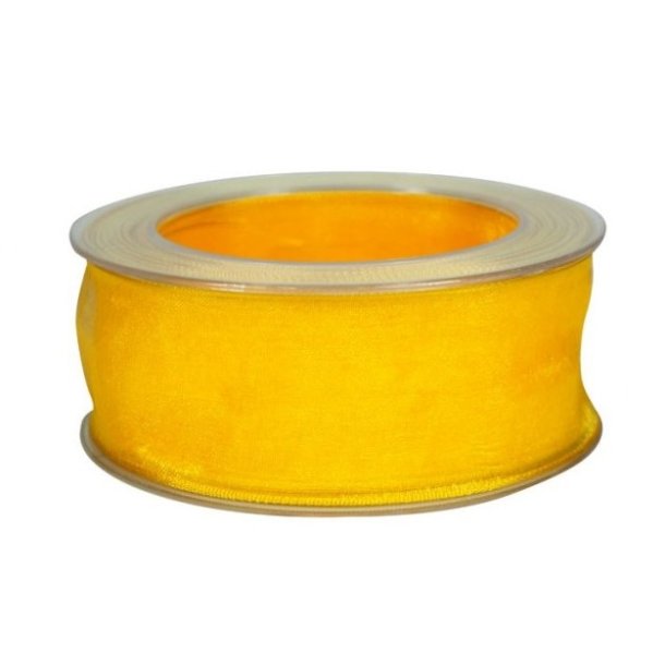 Organzab�nd 40 mm gul 20 meter