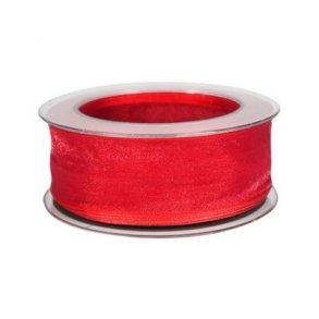 Organzab�nd 40 mm r�d 20 meter