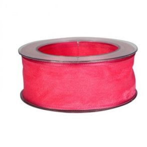 Organzab�nd 40 mm fuchsia 20 meter