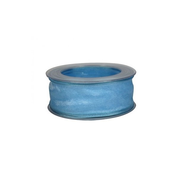 Organzab�nd 40 mm lysebl� 20 meter