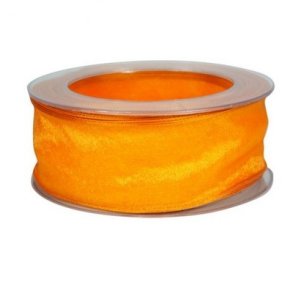 Organzab�nd 40 mm mandarin 20 meter