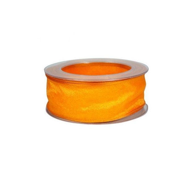 Organzab�nd 40 mm mandarin 20 meter