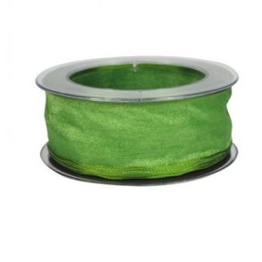 Organzab�nd 40 mm gr�n 20 meter