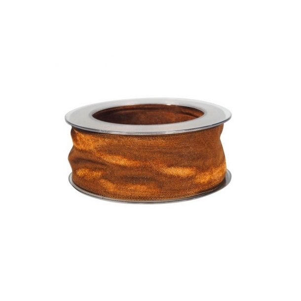 Organzab�nd 40 mm brun 20 meter