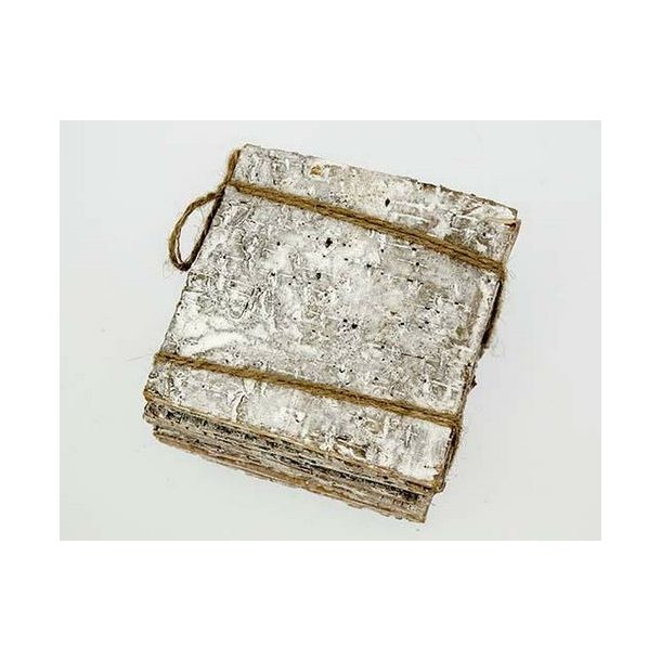 Birkebark 10x10 cm hvidpigmenteret