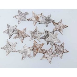 Birkestjerne hvidvasket 4 cm 150 stk