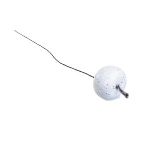 �ble p� tr�d �2 cm hvid glimmer 6 stk