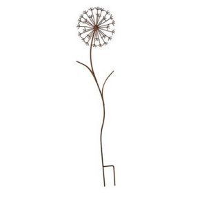 Metal Blomst 100 cm rust p� stilk