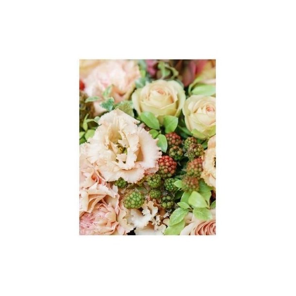 Kort med blomstermotiv nr 9 inklusiv kuvert.