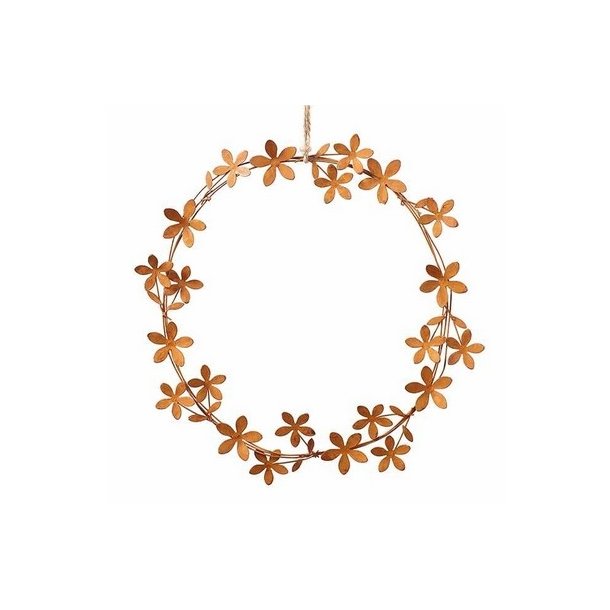 Blomsterkrans rust 22 cm.