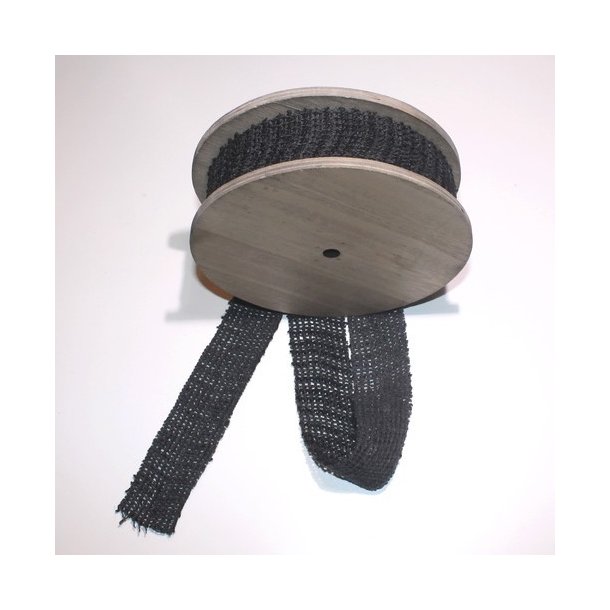 B�nd cashmere 4,5 cm 1 m. Sort